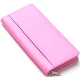 CL Pink Clava Color Leather Passport Wallet