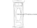 Grandt Line O Scale Residence Door With Oval Window/Frame/Transom (2/ Pkg.)