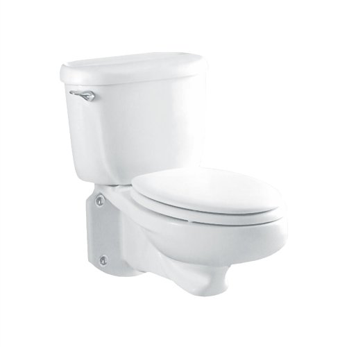 American Standard 3402.016.020 Glenwall Pressure-Assisted Wall-Mounted Elongated Toilet Bowl, White