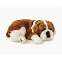 Perfect Petzzz Breathing Dog Pet Bulldog with Red Tote Carrier and Bed