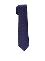 Hackett London Corbata Seda Myf All Over Textured (Azul Oscuro / Rojo)