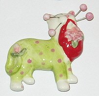 Whimsiclay Dahlia Cat Magnet