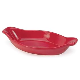 Chantal Ceramic 2 Cup Au Gratin, Glossy Red by Chantal