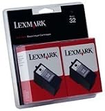 Lexmark #32 Black Print Cartridge Twin Pack (18C0533 )
