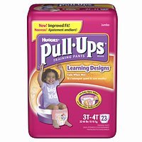 Pull-Ups Training Pants with Learning Designs, Girls, 3T-4T, Jumbo 23 ea