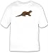 T-shirt with wild, aquatic, utter, otter, vertebrate, animal, European, weasel, mustelid, predator, river, mammal