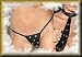 Unique Leather Tie and G-String Set Tie Velcro Neck Closure G-String Elastic Back One Size
