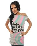Luxirie by LRG - Luxirie by LRG The Kaleidoscope Top in Ash,Tops (S/S) for Women