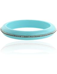 18kt Solid Gold Diamond Pave Bakelite Bangle Jewelry