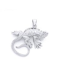 Sterling Silver Iguana Pendant