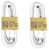Samsung OEM 5-Feet Micro USB Data Sync Charging Cables for Galaxy S3/S4, 3-Pack - Non-Retail Packaging - White