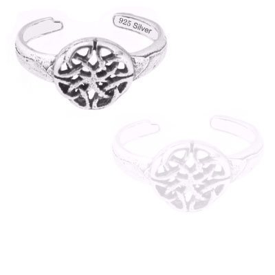 925 Sterling Silver Jewelry, Toe Ring with Celtic Inspired Design, Adjustable Fit, Plus Free Special Gift Pouch 925 Sterling Silver Jewelry, Toe Ring with Celtic Inspired Design, Adjustable Fit, Plus Free Special Gift Pouch