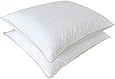 Jasper Premium Two White Goose Down Pillow with Pillow in Pillow Design Med-Firm Pillows, Standard, Set of 2
