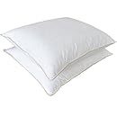 Jasper Premium Two White Goose Down Pillow with Pillow in Pillow Design Med-Firm Pillows, Standard, Set of 2