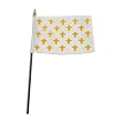 Fleur De Lis stick flag 4 x 6inch