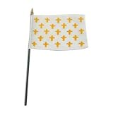 Fleur De Lis stick flag 4 x 6inch