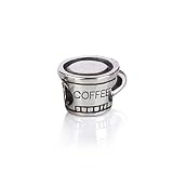Bling Jewelry Coffee Cup 925 Sterling Silver Charm Bead Troll Chamilia Pandora Compatible