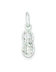 Sterling Silver Peanut Charm & 18" Chain