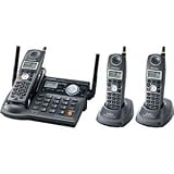 Panasonic KX-TG5673PK - 5.8 GHz FHSS GigaRange  Digital Cordless Phone System with 3-Handsets, Dual Keypads, Talking Caller ID and Digital Answering System