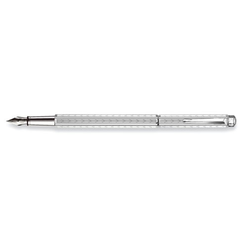 Caran d Ache Ecridor Chevron Rhodium Fountain Pen F