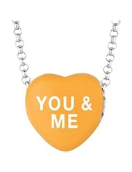 Sweethearts Enamel "You & Me" Heart on 16" Necklace Pendant with Gift Box