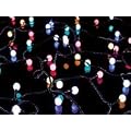 Lunartec Stromsparende LED Lichterkette (RGB) mit Controller, bunt