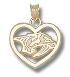 Nashville Predators Cat Logo Heart Charm/Pendant