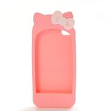 Cute Hello Kitty Silicone Case for iPhone 4 (Baby Pink Color)