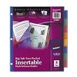 Avery Worksaver Big Tab Plastic Dividers with 2 Slash Pockets, 8-Tab, Letter, Assorted, 8 per Set