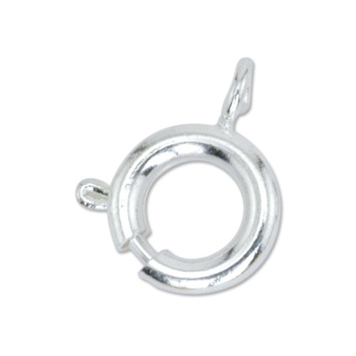 Beadalon Spring Ring 9mm Nickel Free Silver, Plated, 9-Piece