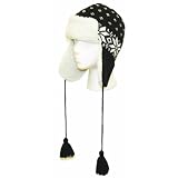 Juniors Unisex Snowflake Knitted Faux Fur Lined Winter Earflap Bomber Trapper Trooper Aviator Hat ( 4 colors )