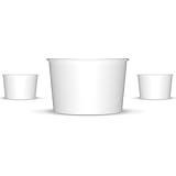 4 oz Paper Ice Cream Cups - 1,000 / Case (White)