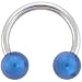 Electric Blue MIRACLE BALL Horse Shoe Circular Barbell