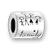 Family Bead - Sterling Silver, Fully Compatible with Biagi, Pandora, Chamilia, Troll