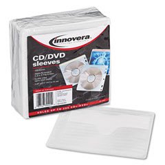 INNOVERA / IVR39401 / Looseleaf CD/DVD Sleeves, Polypropylene, 100 Sleeves per Pack / Sold as 1 PK