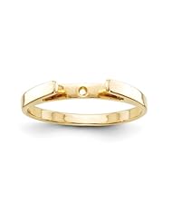 14k Peg Set Solitaire Ring Semi-Mounting, No Center Stone Included