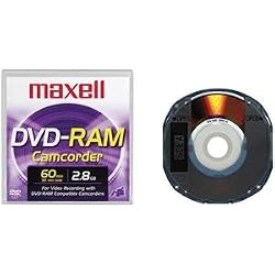 Maxell DVD-RAM CAM/PANA/2PK 3&iquest; DVD-R & DVD-RAM Round Cartridges for Panasonic & Late Model Hitachi DVD Camcorders