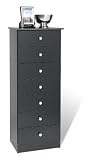 Black 7-drawer Tall Chest