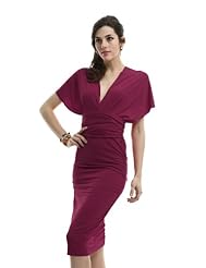 Polyester Stretchy Shirred Ruched Fitted  Dress