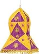 ShalinCraft Lampshades Multicolored Applique Embroidered Fabric Indian-Style (clamp378)