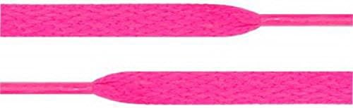 Paradise Shoestring - Flat Athletic Shoe Lace 54 inch Canvas Sneaker Shoelaces Unisex Strings Color Hot Pink