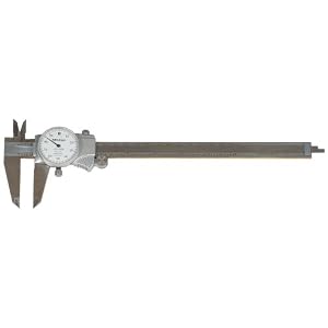 Click here to buy Mitutoyo 505-676, Dial Caliper, 0 - 8 X .001, .100 per Rev., White Face by Mitutoyo.
