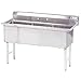 Advance Tabco FS-3-1824 59" 3-Compartment Sink w/ 18"L x 24"W Bowl, 14" Deep