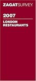 Zagat 2007 London Restaurants
