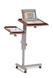 OFM LCS-100-A45S-CHERRY & SILVER Multi-Purpose Split Level Stand - Cherry and Silver