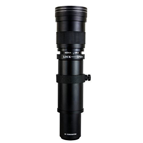 Opteka 420-1600mm f/8.3 hd telephoto zoom lens for niko…