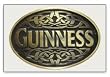 GUINNESS ANTQUE BRASS METAL BELT BUCKLE