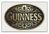 GUINNESS ANTQUE BRASS METAL BELT BUCKLE