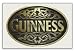 GUINNESS ANTQUE BRASS METAL BELT BUCKLE