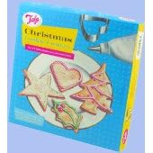 Tala Christmas Cookie Cutter Set with Icing Bag and Nozzle & Retro Box
